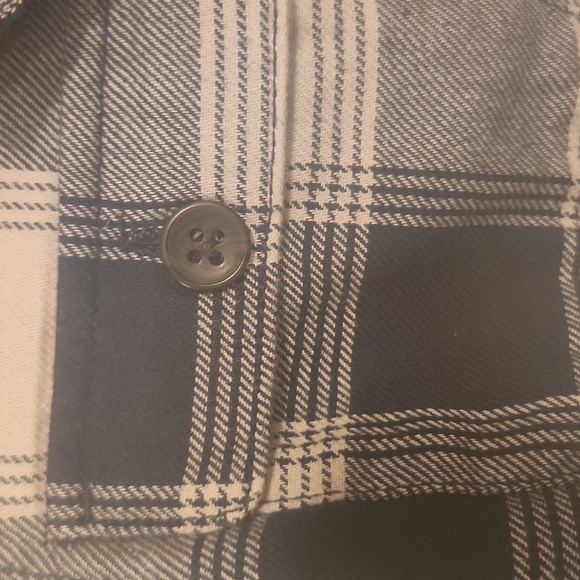 GAP Blue/Beige Shirt Jacket with button closure, collar & lining Size 4 - Picture 3 of 4